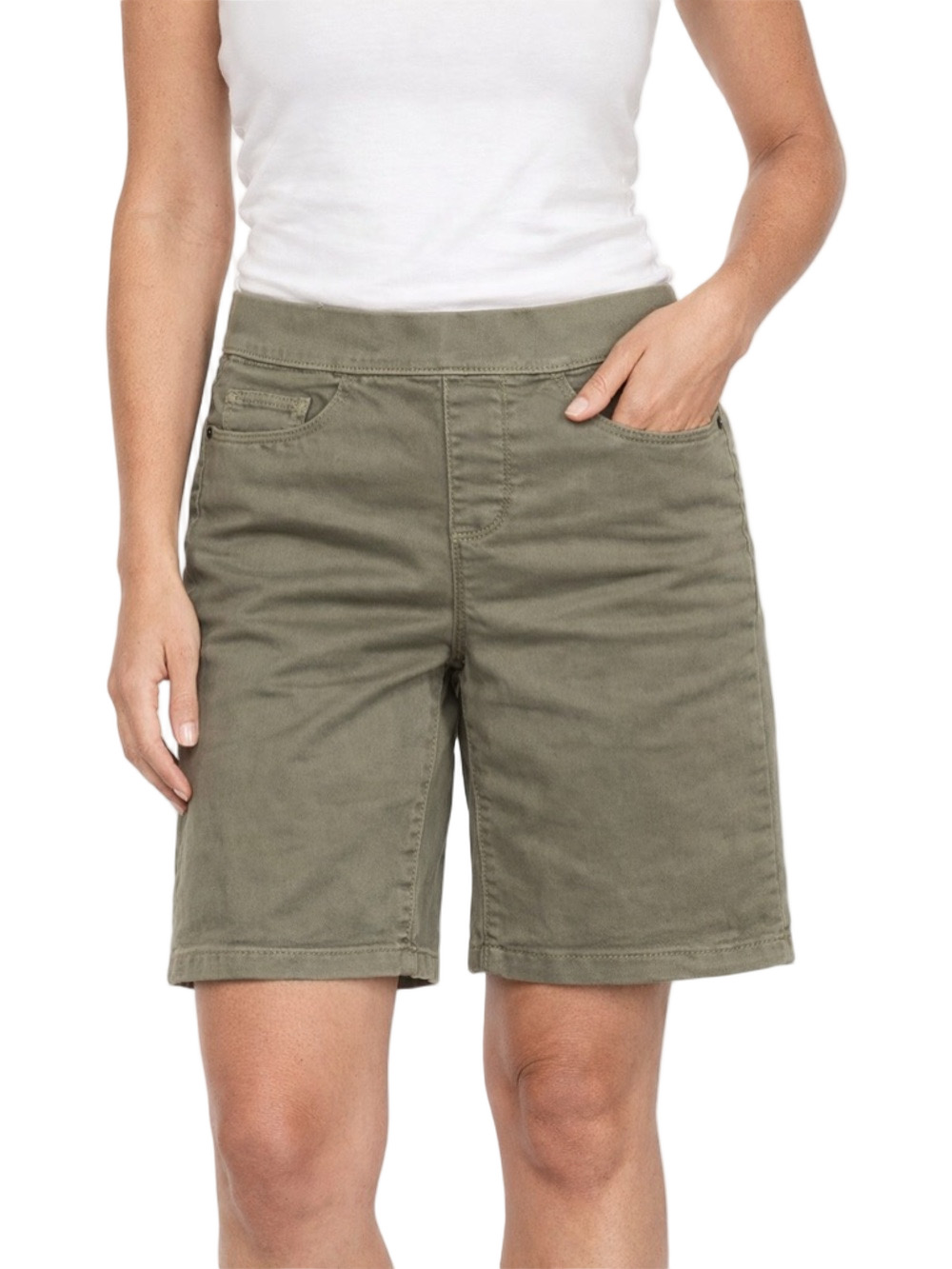 dkny jeans Olive Green bermuda Shorts with pockets